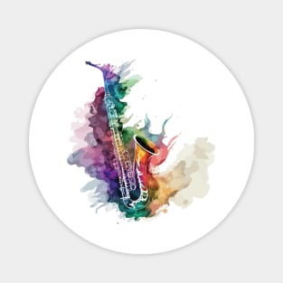 Colorful saxophone Magnet